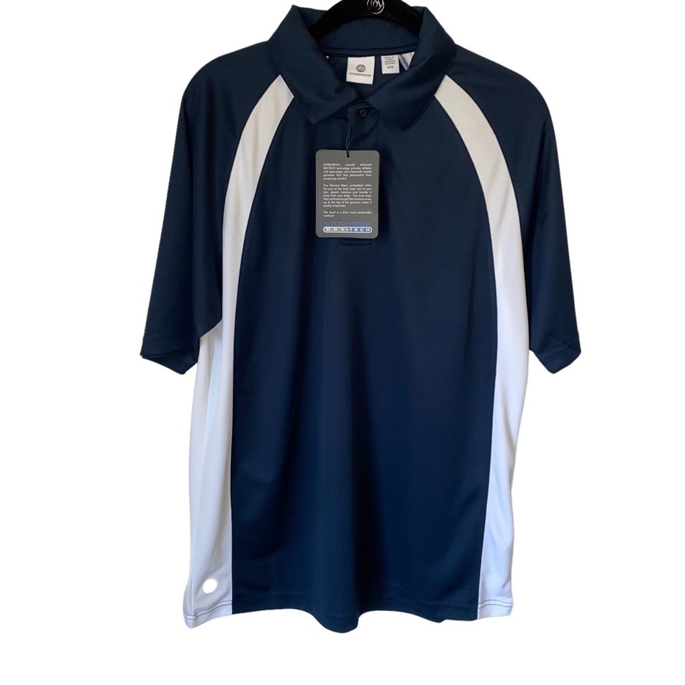 NWT Stormtech Performance Dry-Tech Navy Blue Short Sleeve Polo Men’s Size Medium